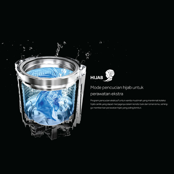 Aqua Mesin Cuci 1 Tabung Top Loading 8 KG - AQW-89DD | AQW89DD